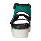 Incaltaminte Femei DSQUARED2 Flat Sandal Verde Nero Camoscio Nappa Vacchetta