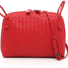 Bottega Veneta Woven Nappa/brass Bag CHINA RED