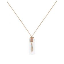 Bijuterii Femei Forever21 Feather Pendant Necklace Antique gold