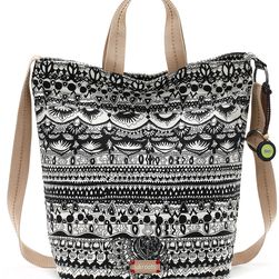 Sakroots Artist Circle Campus Tote Black And White One World