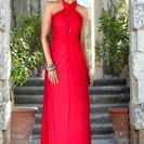 Rochie cu aspect suprapus la piept 