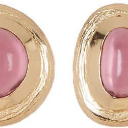 Cole Haan 12K Gold Plated Stone Stud Earrings GOLDT