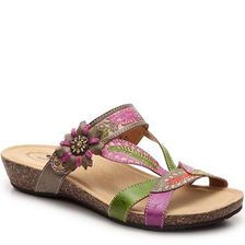 Incaltaminte Femei Spring Step Tia Wedge Sandal GreyPinkGreen