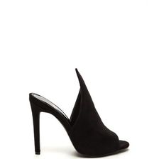 Incaltaminte Femei CheapChic To The Point Faux Suede Mule Heels Black