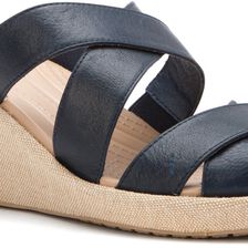 Crocs A-leigh Crisscross Wedge Nautical Navy/Chai