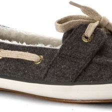 Keds Teacup Boat Wool Shearling Charcoal