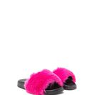 Incaltaminte Femei CheapChic Fur Life Flatform Slide Sandals Hotpink