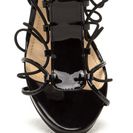 Incaltaminte Femei CheapChic X-off Caged Faux Leather Stiletto Heels Black