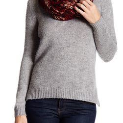 Accesorii Femei Collection Xiix Metallic Accent Knit Infinity Scarf BRAVE BURGUNDY