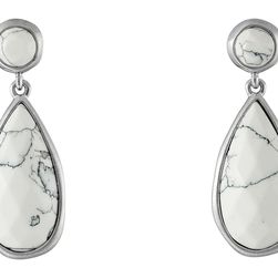 Karen Kane Tranquil Water Teardrop Earrings White