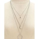 Bijuterii Femei Forever21 Layered Circle Pendant Necklace Silverclear