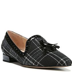 Incaltaminte Femei Franco Sarto Stella Loafer BlackWhite Plaid