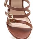 Incaltaminte Femei CheapChic Right \'n Rung Strappy Chunky Heels Cognac