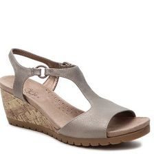 Incaltaminte Femei LifeStride Now Wedge Sandal Champagne