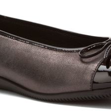 ara Bella Black Metallic/Patent Toe