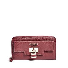 Accesorii Femei GUESS Christa Padlock Zip-Around Wallet wine