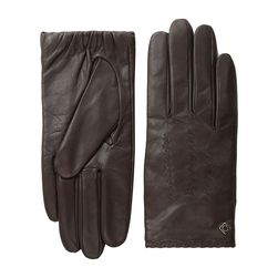 Cole Haan Whipstitch Shortie Leather Glove Mahogany