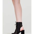 Incaltaminte Femei CheapChic Holey One Perforated Faux Suede Booties Black