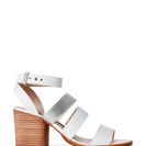 Incaltaminte Femei French Connection Summer White Silver Ciara Open Toe Block Heel Sandals Summer White Silver