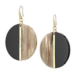 Bijuterii Femei Michael Kors Color Block Disc Earrings GoldBlackSand