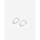Bijuterii Femei CheapChic Open Circle Rhinestone Stud Earring Met Slvr