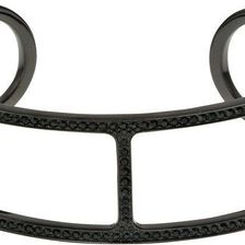 Michael Kors Black IP Plating Pave H Cuff Bracelet N/A