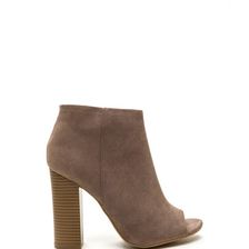 Incaltaminte Femei CheapChic Not A Peep Faux Nubuck Booties Taupe