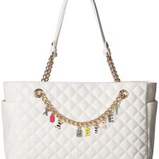 Betsey Johnson Give Me A B! Satchel White