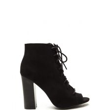 Incaltaminte Femei CheapChic Fashion Authority Lace-up Booties Black