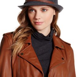 Accesorii Femei David Young Cloche Faux Leather Band Hat GREY