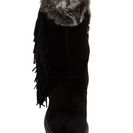 Incaltaminte Femei Sam Edelman Tilden Faux Fur Fringe Boot BLACK