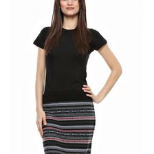 Fusta neagra cu imprimeu aztec, Zada Boutique