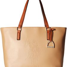 U.S. POLO ASSN. Lia Embossed Tote Beige