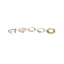 Bijuterii Femei GUESS Mixed-Metal Midi Ring Set multi