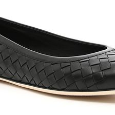 Bottega Veneta Woven Nappa Ballerinas NERO/NERO