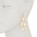 Bijuterii Femei Natasha Accessories Crystal Framed Chandelier Earrings IVORY