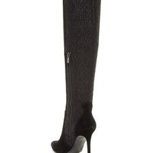 Incaltaminte Femei Charles David Persona Over-the-Knee Boot BLACK SUEDE-STRETCH CREPE