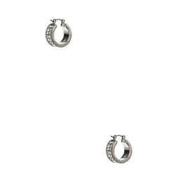 Bijuterii Femei GUESS Silver-Tone Rhinestone Logo Hoop Earrings no color