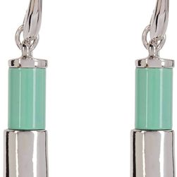 Diane von Furstenberg Vespa Resin Bar Drop Earrings MINT