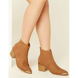 Incaltaminte Femei Forever21 Faux Leather Chelsea Boots Tan