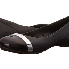 Crocs Cap Toe Mirror Band Flat Black/Black