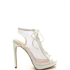 Incaltaminte Femei CheapChic Mesh In Love Lace-up Booties White