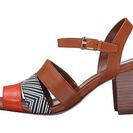 Incaltaminte Femei Cole Haan Anisa High Sandal Acorn LeatherOptic WhiteNavy Ink PrintCitrus Red Leather