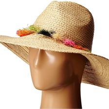 BCBGMAXAZRIA Tassel Panama Hat Natural