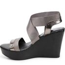 Incaltaminte Femei Charles by Charles David Feature Wedge Sandal Pewter Metallic