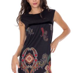 Rochie neagra cu imprimeu, Roh