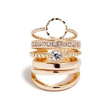 Bijuterii Femei GUESS Gold-Tone Dainty Ring Set gold