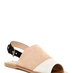 Incaltaminte Femei Charles David Zianna Suede Colorblock Sandal WHITE