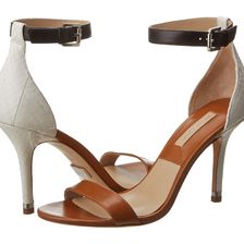 Michael Kors Natasia Luggage/Optic White Palladium Smooth Calf/Sueded Genuine Snake