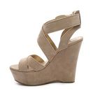 Incaltaminte Femei G by GUESS Heethe Wedge Sandal Taupe